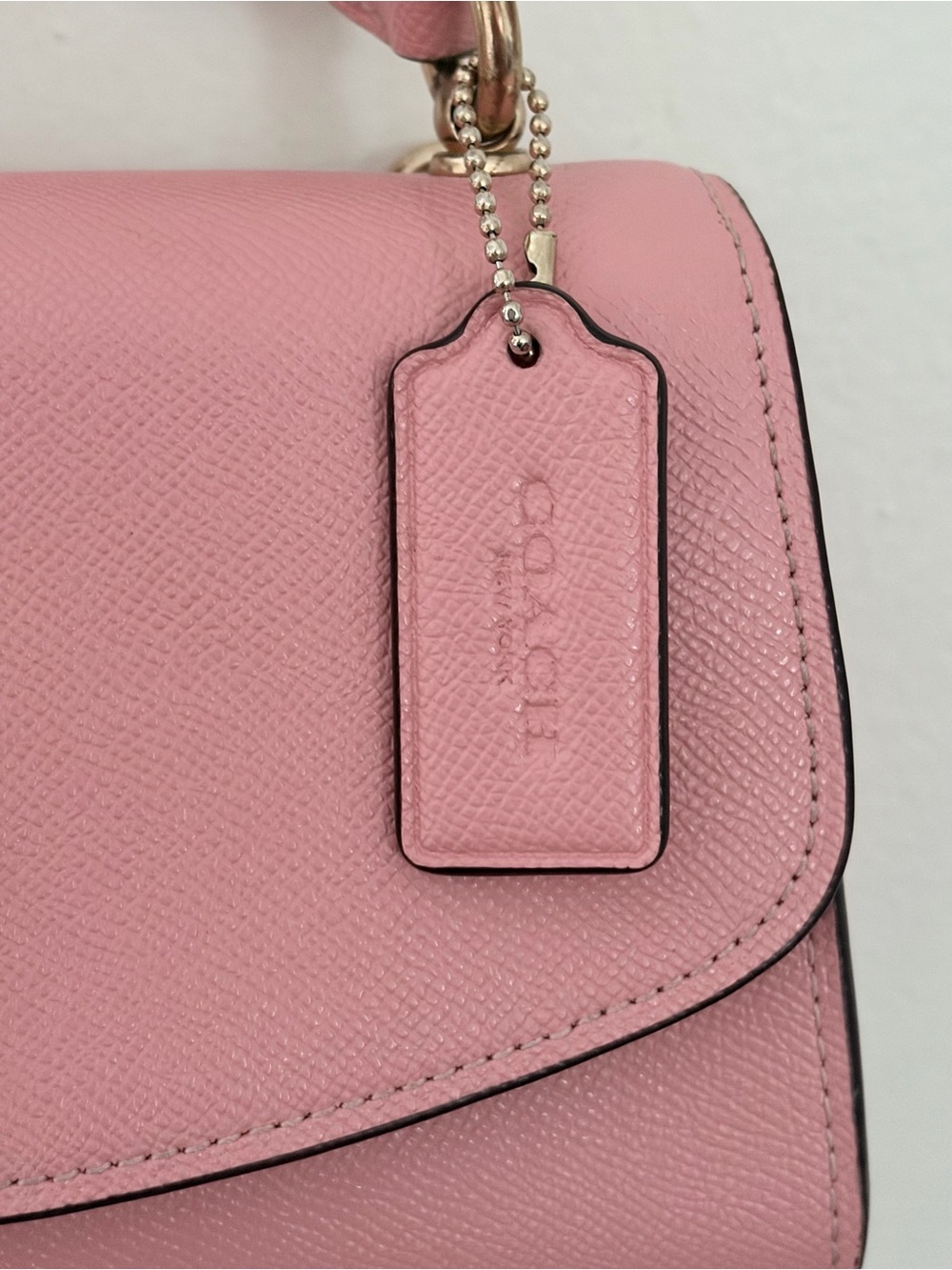 Coach Coral Pink Cherry Appliqué Top-Handle Satchel - Picture 3 of 8